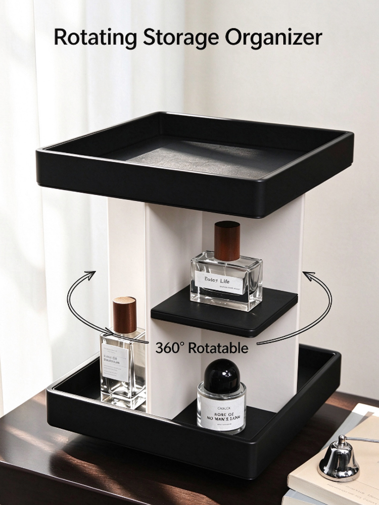 Luxury Skincare Tools - 360 ° Organizador de Maquillaje Giratorio,